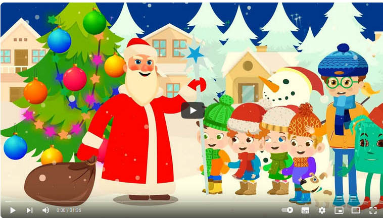 Новогодние детские песни и клипы — Танцевальные детские песни на Новый год — Зебра в клеточку